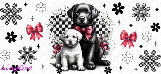 Animal Mom and Baby  16oz UV DTF TRANSFER Libbey Glass Can Cup Wrap-KA-3871