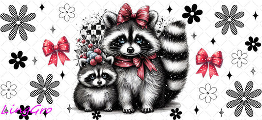 Animal Mom and Baby 16oz UV DTF TRANSFER Libbey Glass Can Cup Wrap-KA-3873