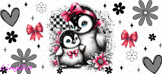 Animal Mom and Baby 16oz UV DTF TRANSFER Libbey Glass Can Cup Wrap-KA-3874