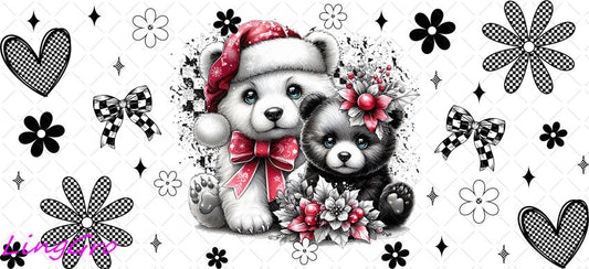 Animal Mom and Baby 16oz UV DTF TRANSFER Libbey Glass Can Cup Wrap-KA-3876