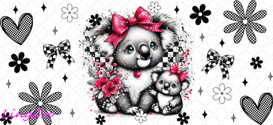 Animal Mom and Baby  16oz UV DTF TRANSFER Libbey Glass Can Cup Wrap-KA-3881