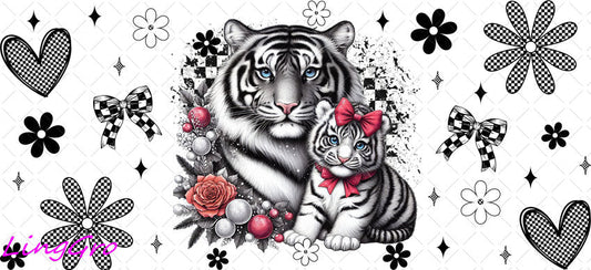 Animal Mom and Baby  16oz UV DTF TRANSFER Libbey Glass Can Cup Wrap-KA-3882