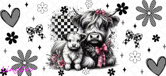 Animal Mom and Baby 16oz UV DTF TRANSFER Libbey Glass Can Cup Wrap-KA-3883