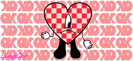 Valentine 16oz UV DTF TRANSFER Libbey Glass Can Cup Wrap KA-3913