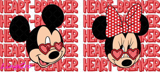 Valentine 16oz UV DTF TRANSFER Libbey Glass Can Cup Wrap KA-3914