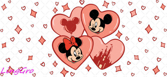 Valentine 16oz UV DTF TRANSFER Libbey Glass Can Cup Wrap KA-3920