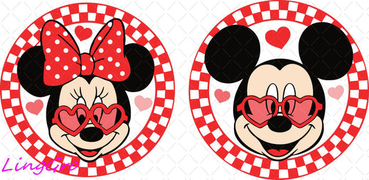 Valentine 16oz UV DTF TRANSFER Libbey Glass Can Cup Wrap KA-3924