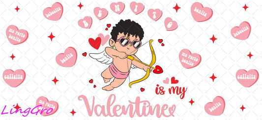 Valentine 16oz UV DTF TRANSFER Libbey Glass Can Cup Wrap KA-3925