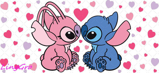 Valentine 16oz UV DTF TRANSFER Libbey Glass Can Cup Wrap KA-3934