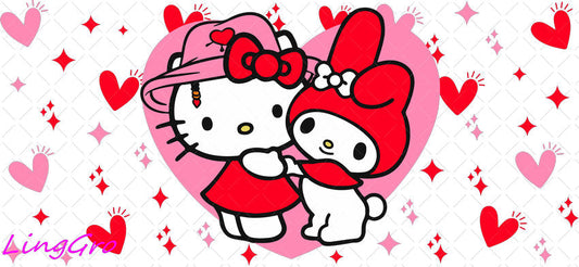 Valentine 16oz UV DTF TRANSFER Libbey Glass Can Cup Wrap KA-3942