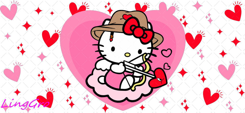 Valentine 16oz UV DTF TRANSFER Libbey Glass Can Cup Wrap KA-3943