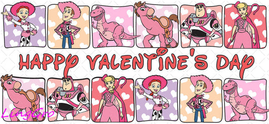 Valentine 16oz UV DTF TRANSFER Libbey Glass Can Cup Wrap KA-3949