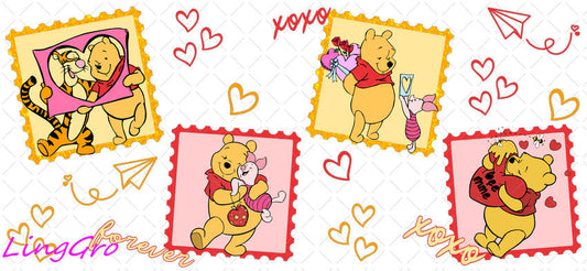 Valentine 16oz UV DTF TRANSFER Libbey Glass Can Cup Wrap KA-3952