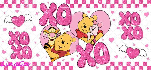 Valentine 16oz UV DTF TRANSFER Libbey Glass Can Cup Wrap KA-3956