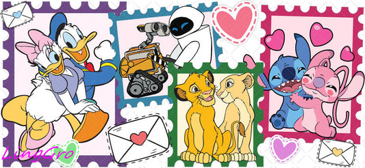 Valentine 16oz UV DTF TRANSFER Libbey Glass Can Cup Wrap KA-3960