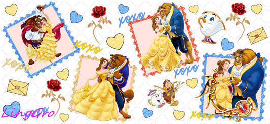 Valentine 16oz UV DTF TRANSFER Libbey Glass Can Cup Wrap KA-3961