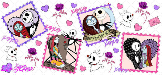 Valentine 16oz UV DTF TRANSFER Libbey Glass Can Cup Wrap KA-3962