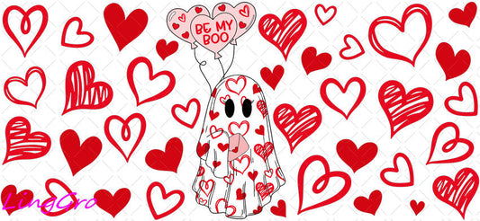 Valentine 16oz UV DTF TRANSFER Libbey Glass Can Cup Wrap KA-3965