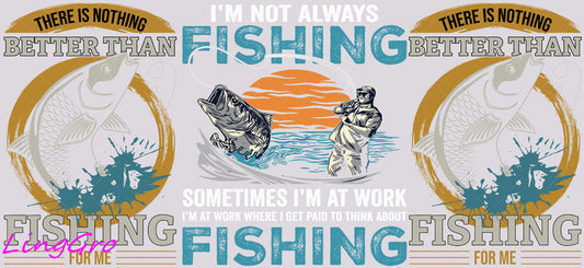 Fishing 16oz UV DTF TRANSFER Libbey Glass Can Cup Wrap KA-3971