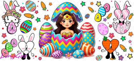 Easter 16oz UV DTF TRANSFER Libbey Glass Can Cup Wrap KA-3993