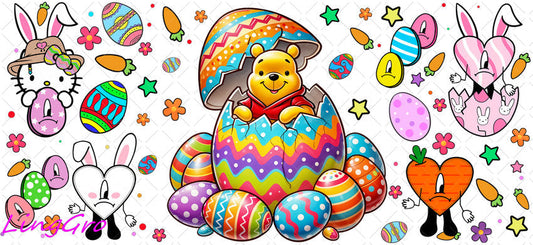 Easter 16oz UV DTF TRANSFER Libbey Glass Can Cup Wrap KA-3995