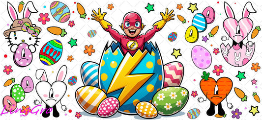 Easter 16oz UV DTF TRANSFER Libbey Glass Can Cup Wrap KA-3997