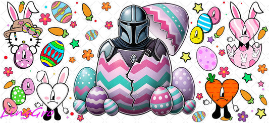 Easter 16oz UV DTF TRANSFER Libbey Glass Can Cup Wrap KA-4000