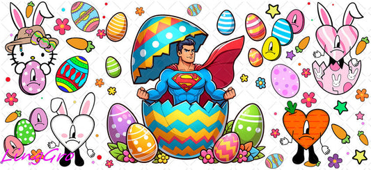 Easter 16oz UV DTF TRANSFER Libbey Glass Can Cup Wrap KA-4001