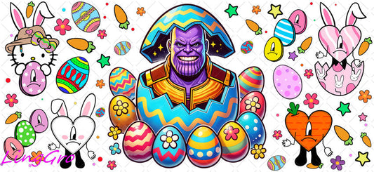 Easter 16oz UV DTF TRANSFER Libbey Glass Can Cup Wrap KA-4002