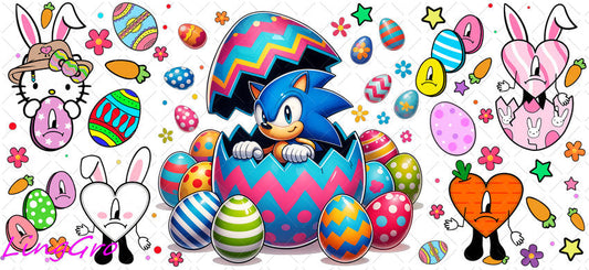 Easter 16oz UV DTF TRANSFER Libbey Glass Can Cup Wrap KA-4004