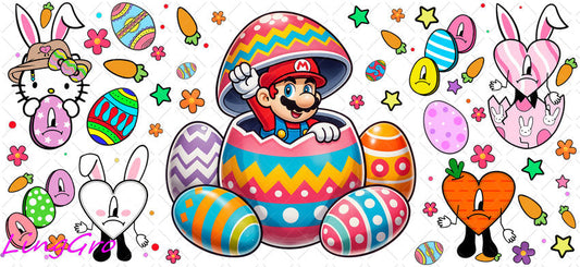 Easter 16oz UV DTF TRANSFER Libbey Glass Can Cup Wrap KA-4006