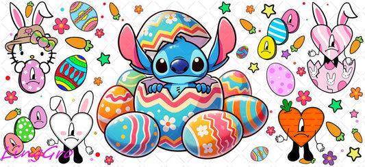 Easter 16oz UV DTF TRANSFER Libbey Glass Can Cup Wrap KA-4007