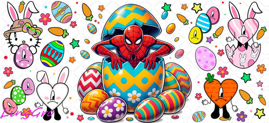 Easter 16oz UV DTF TRANSFER Libbey Glass Can Cup Wrap KA-4009