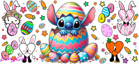 Easter 16oz UV DTF TRANSFER Libbey Glass Can Cup Wrap KA-4010