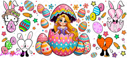 Easter 16oz UV DTF TRANSFER Libbey Glass Can Cup Wrap KA-4011