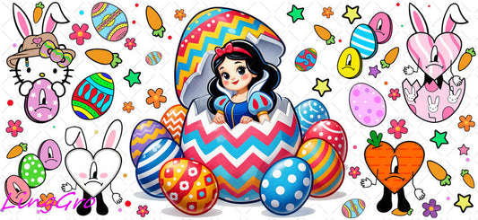 Easter 16oz UV DTF TRANSFER Libbey Glass Can Cup Wrap KA-4012