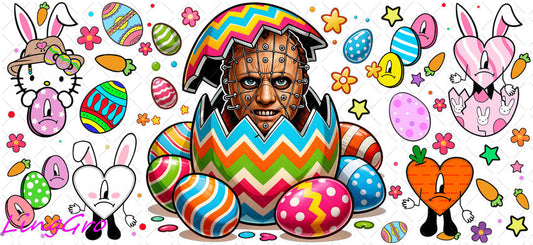 Easter 16oz UV DTF TRANSFER Libbey Glass Can Cup Wrap KA-4015