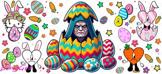 Easter 16oz UV DTF TRANSFER Libbey Glass Can Cup Wrap KA-4018