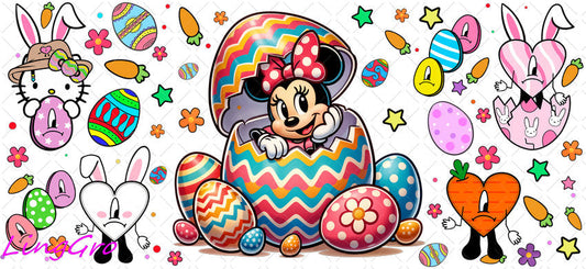 Easter 16oz UV DTF TRANSFER Libbey Glass Can Cup Wrap KA-4020