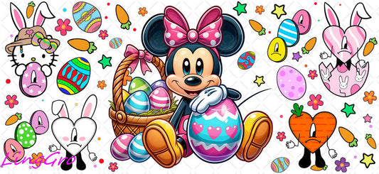 Easter 16oz UV DTF TRANSFER Libbey Glass Can Cup Wrap KA-4021