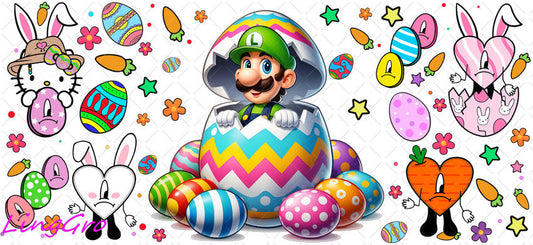 Easter 16oz UV DTF TRANSFER Libbey Glass Can Cup Wrap KA-4023