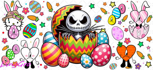 Easter 16oz UV DTF TRANSFER Libbey Glass Can Cup Wrap KA-4026