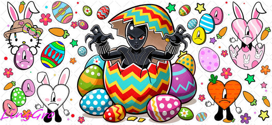 Easter 16oz UV DTF TRANSFER Libbey Glass Can Cup Wrap KA-4027