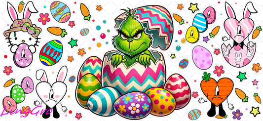 Easter 16oz UV DTF TRANSFER Libbey Glass Can Cup Wrap KA-4030