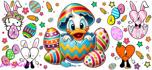 Easter 16oz UV DTF TRANSFER Libbey Glass Can Cup Wrap KA-4031