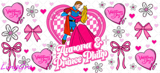 Valentine 16oz UV DTF TRANSFER Libbey Glass Can Cup Wrap KA-4066