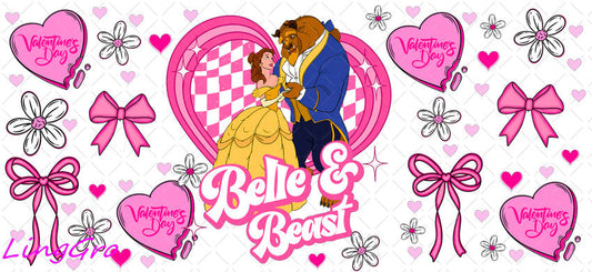 Valentine 16oz UV DTF TRANSFER Libbey Glass Can Cup Wrap KA-4067