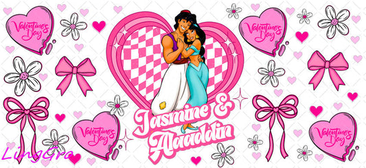 Valentine 16oz UV DTF TRANSFER Libbey Glass Can Cup Wrap KA-4071