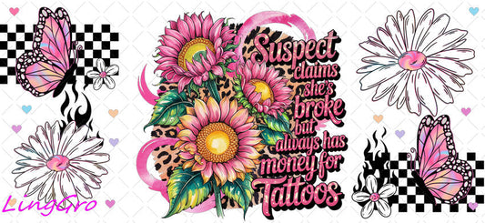 Suspect 16oz UV DTF TRANSFER Libbey Glass Can Cup Wrap KA-4093