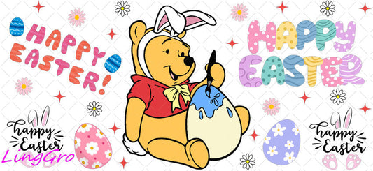 Easter 16oz UV DTF TRANSFER Libbey Glass Can Cup Wrap KA-4123